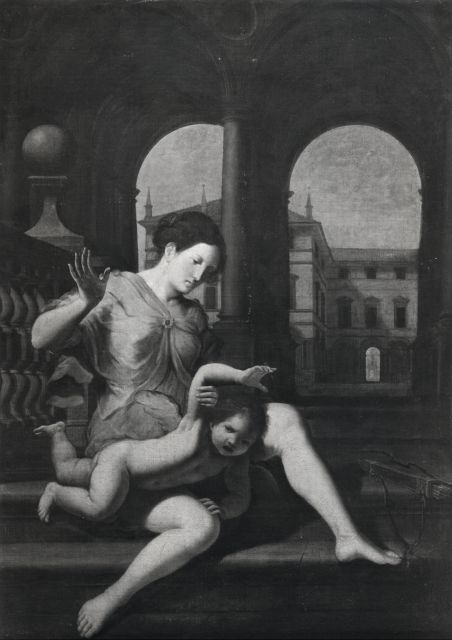 Anonimo — Martinelli Giovanni - (?) - sec. XVII - Venere punisce Cupido — insieme